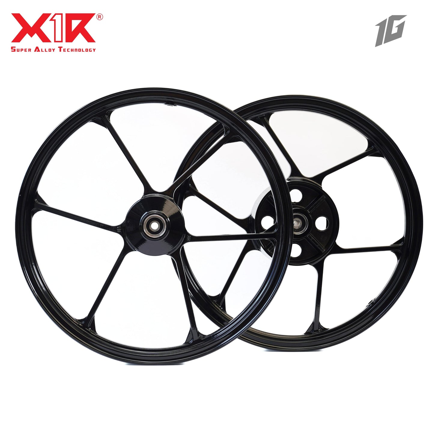X1R ALLOY WHEEL 322 RS150 BLACK (1.6-1.85) (117-22DH)
