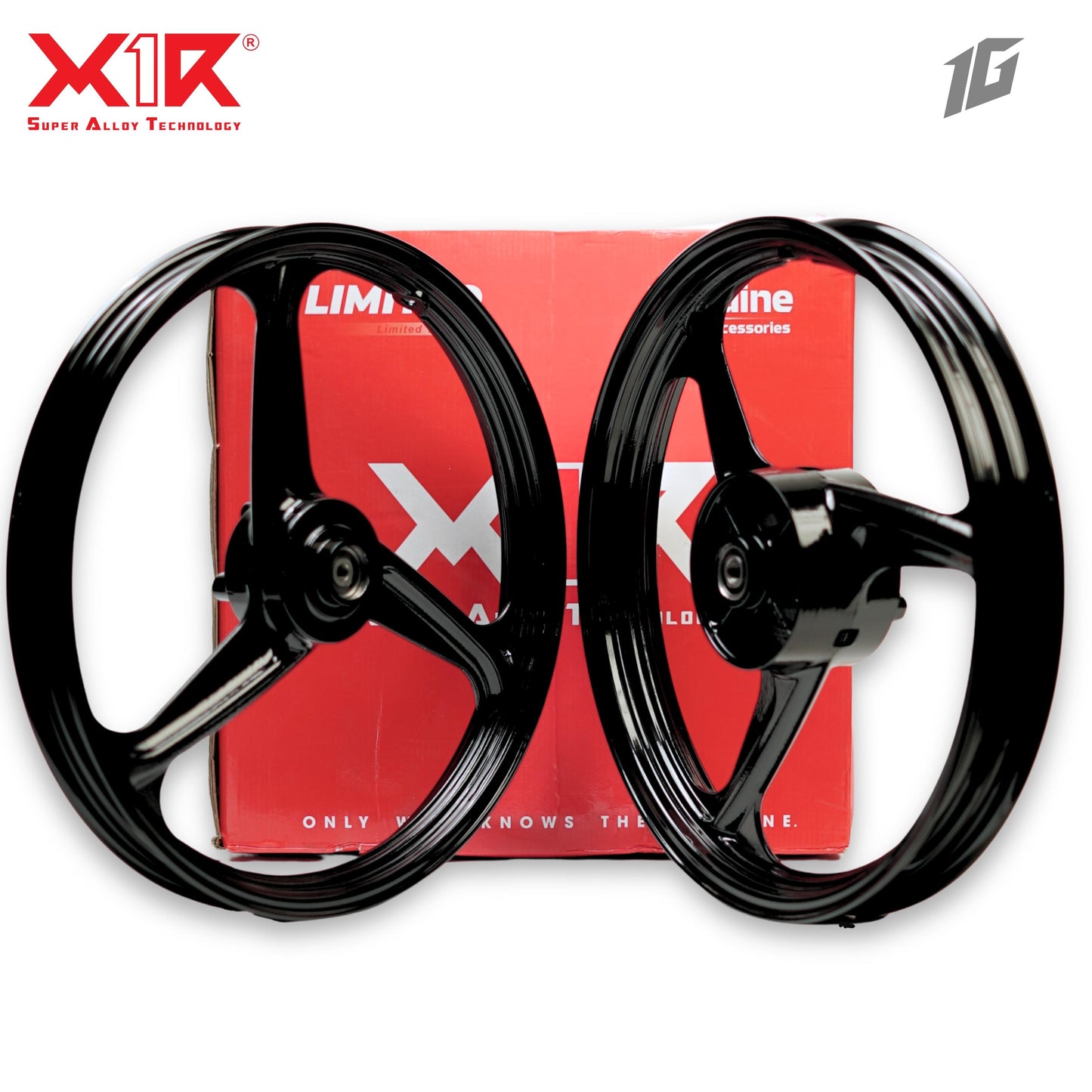 X1R ALLOY WHEEL 311 LC150/RS150 BLACK (1.6-1.85)