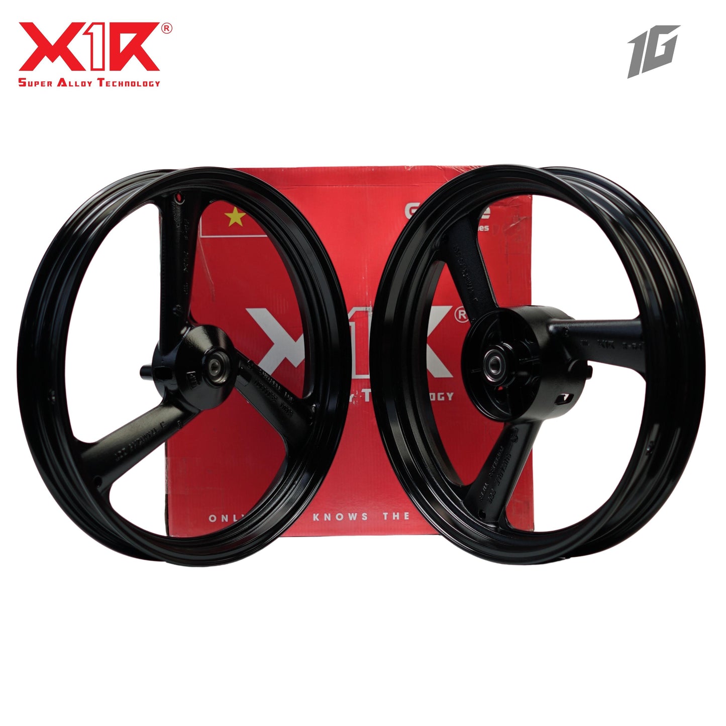 X1R ALLOY WHEEL 3 SPOKES LC150 RACING BLACK 117-1SR (2.15X17-2.75X17)