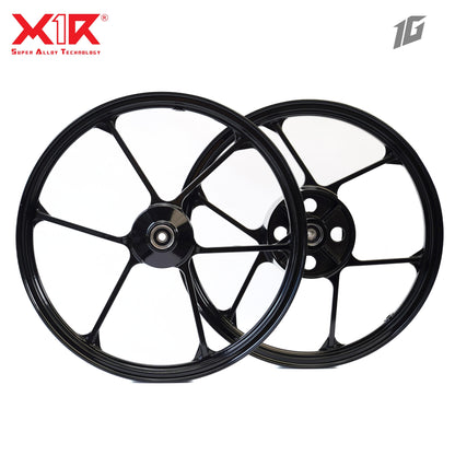 X1R ALLOY WHEEL 322 RS150 BLACK (1.6-1.85) (117-22DH)