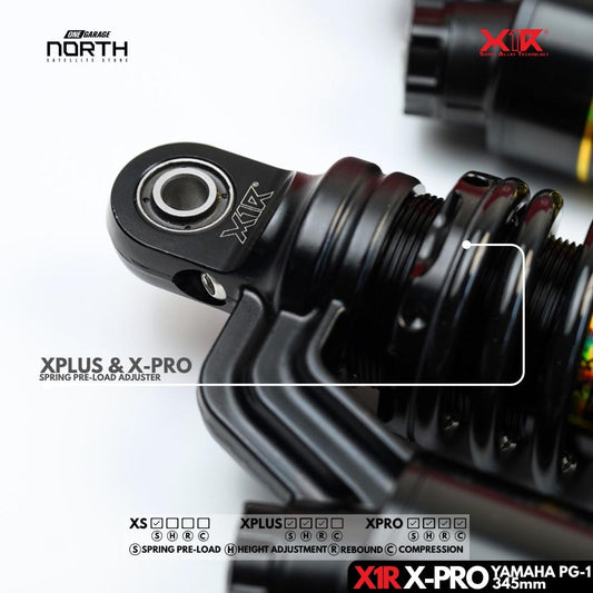 X1R X-PRO REAR SHOCK 345MM FOR YAMAHA PG-1