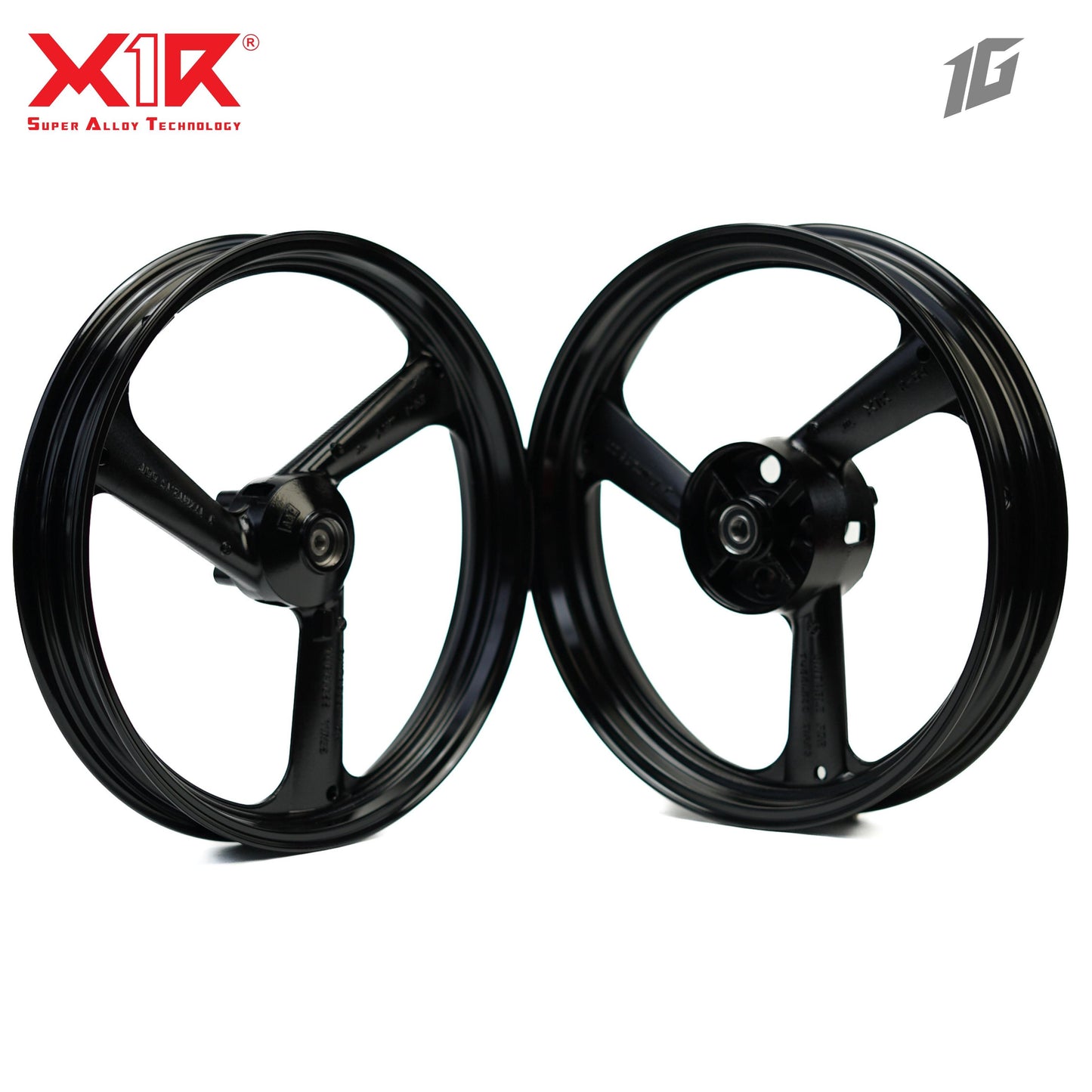 X1R ALLOY WHEEL 3 SPOKES LC150 RACING BLACK 117-1SR (2.15X17-2.75X17)