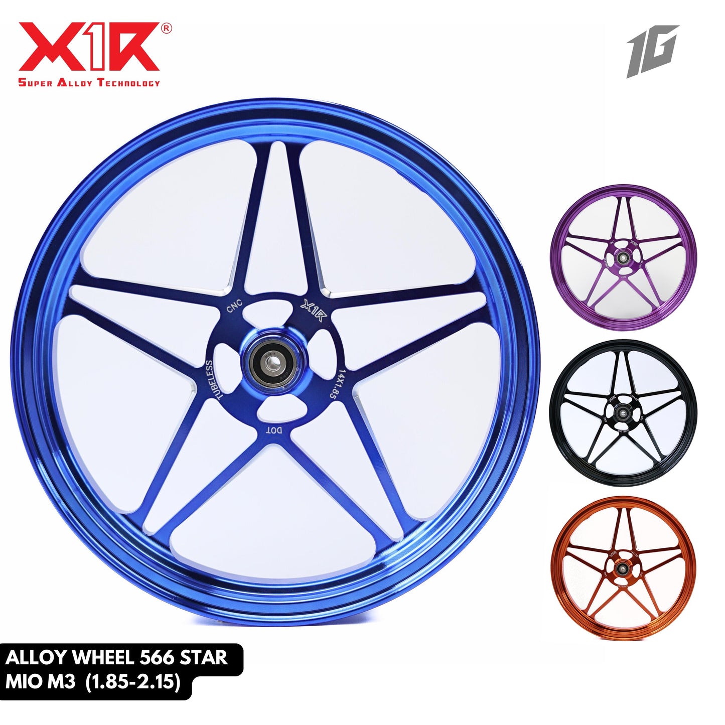 X1R ALLOY WHEEL  566 STAR MIO M3 (1.85-2.15)